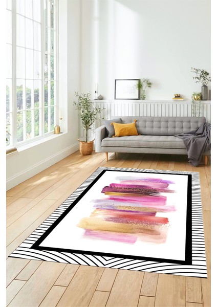 Renkli Modern Desenli Dijital Kaymaz Yıkanabilir Yolluk Mutfak Salon Halısı Modern-22-Renkli fırsatları