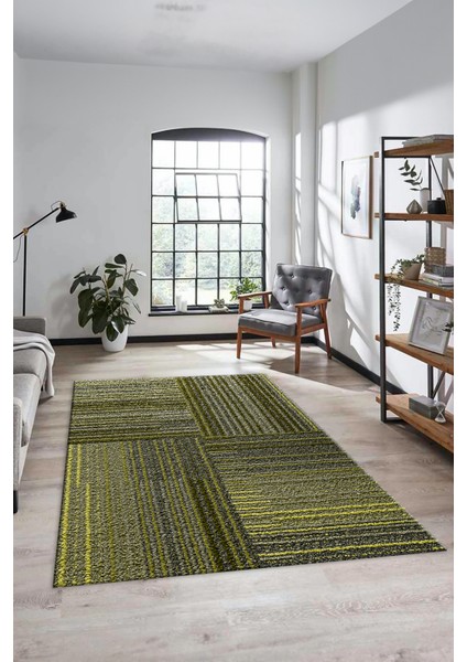3D Modern Kilim Desen Dijital Kaymaz Yıkanabilir Yolluk Mutfak Salon Halısı Modern-34-Yeşil indirimleri