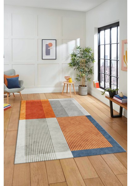 Baskılı Kaymaz Taban Yıkanabilir Modern Şık Yolluk Mutfak Salon Halısı MODERN-107-RENKLİ fiyatları
