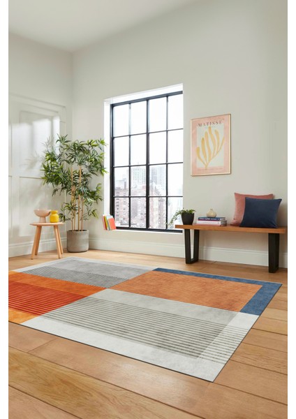 Baskılı Kaymaz Taban Yıkanabilir Modern Şık Yolluk Mutfak Salon Halısı MODERN-107-RENKLİ modelleri