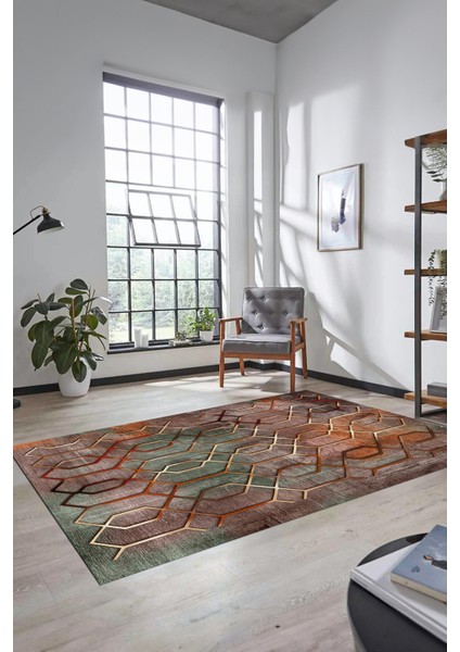 Modern Desen Dijital Kaymaz Yıkanabilir Yolluk Mutfak Salon Halısı Modern-90-Renkli modelleri