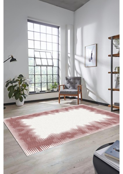 Baskılı Kaymaz Yıkanabilir Modern Sade Desen Yolluk Salon Halısı Modern-48-Pembe indirimleri