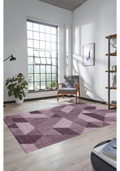 Baskılı Kaymaz Taban Yıkanabilir Modern Şık Yolluk Mutfak Salon Halısı Modern-96-Pembe fiyatları