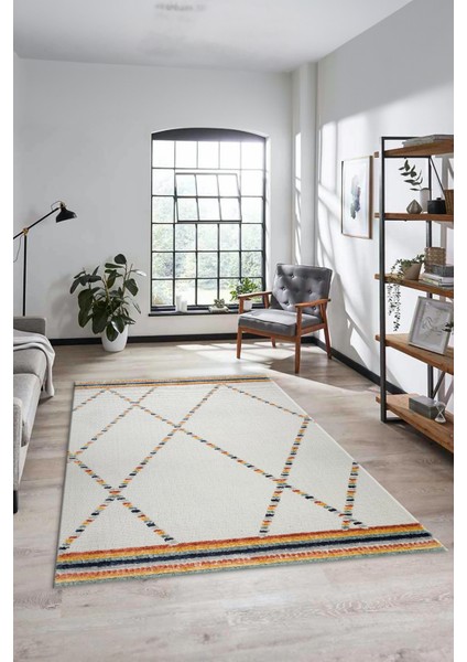 Renkli Modern Kilim Desenli Dijital Kaymaz Yıkanabilir Yolluk Mutfak Salon Halısı Modern-76-Renkli fiyatları