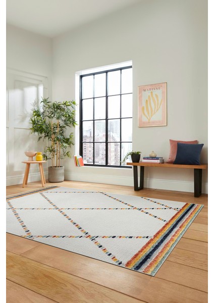 Renkli Modern Kilim Desenli Dijital Kaymaz Yıkanabilir Yolluk Mutfak Salon Halısı Modern-76-Renkli indirimleri