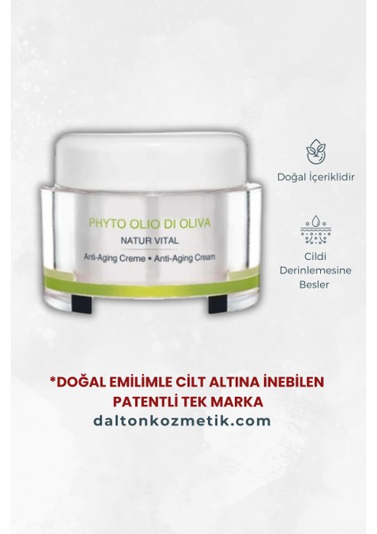 Dalton Marine Cosmetics Phyto Olio Di Oliva Doğal Canlandırıcı Vegan Anti Aging Krem