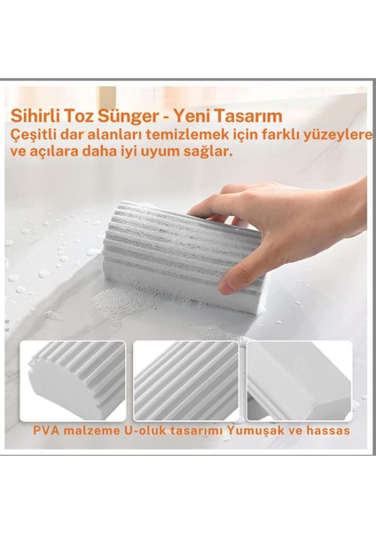 Karızma Ev Sihirli Toz Temizleme Süngeri, Ev Temizlik Süngeri, Tekrar Kullanılabilir