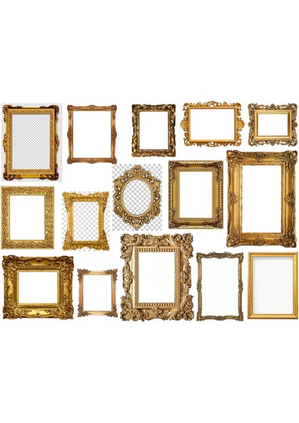 Çerçeveler Temalı Etiket Seti (20X30 cm 1 Set)