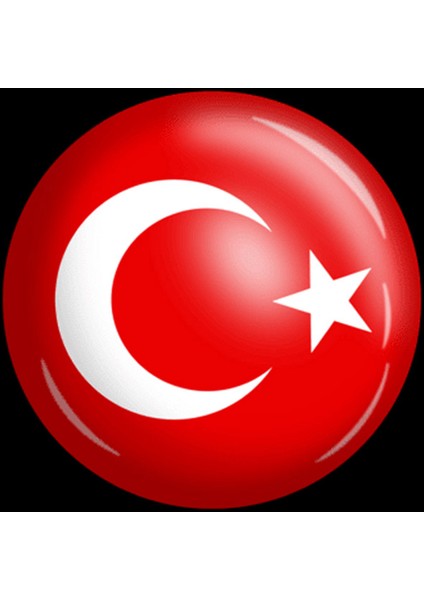 Türk Bayrağı Temalı Etiket (4x4 cm 24 Adet)