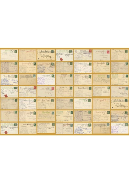 Vintage Zarflar Temalı Etiket Seti (20X30 cm 1 Set)