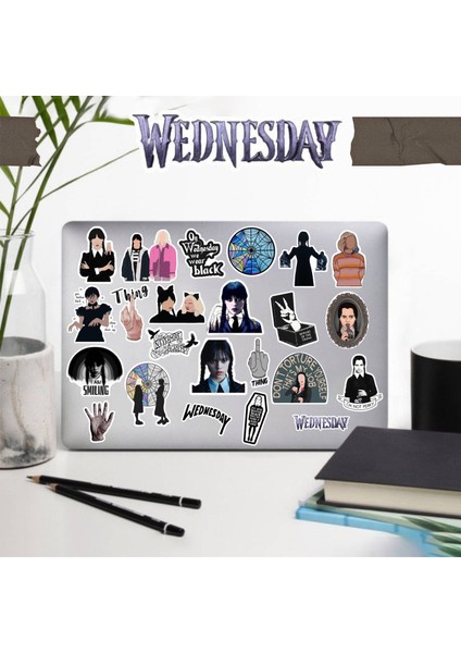 Wednesday Laptop Notebook Telefon Kılıfı Sticker Paketi