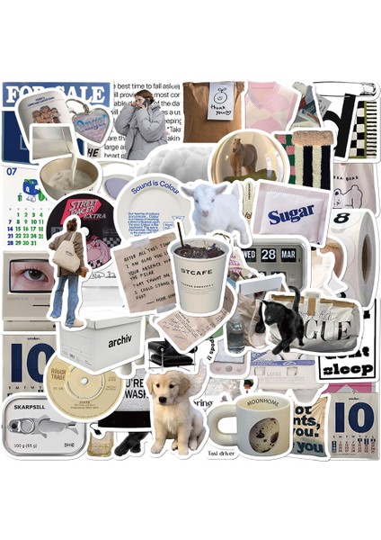 Vintage Instagram Sevimli Laptop Notebook Tablet Sticker Seti modelleri
