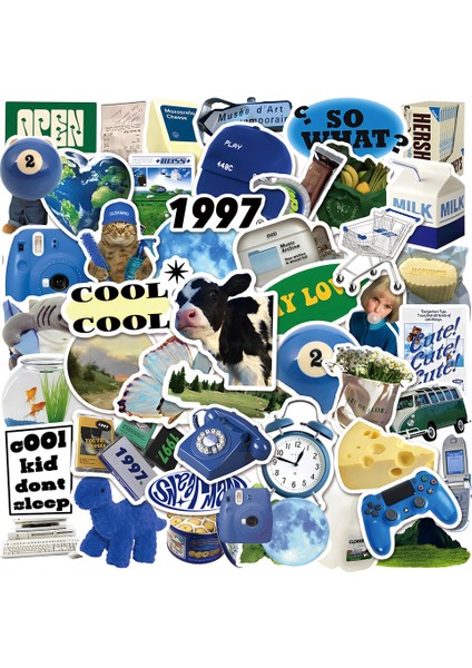 Instagram Tarzı Sevimli Laptop Notebook Tablet Sticker Seti