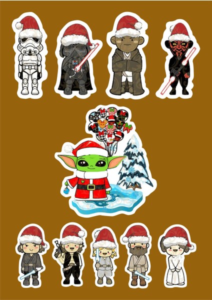 Star Wars 10'lu Laptop Notebook Tablet Sticker Seti