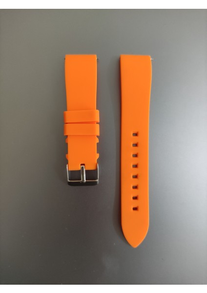 20 mm Universal Premium Silikon Kordon Kavisli Akıllı Pim Turuncu