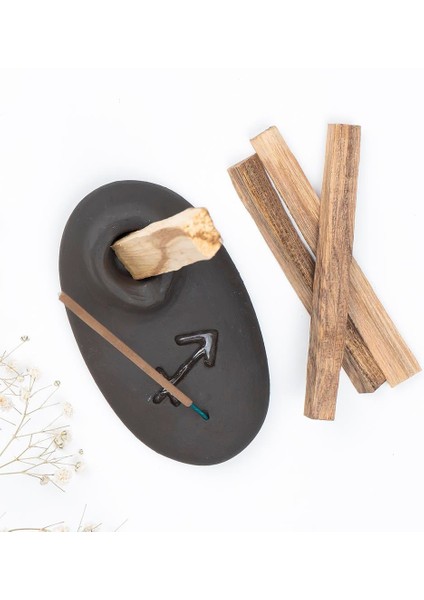 Handmade Burç Temalı Kahve Ağaç Tütsülük