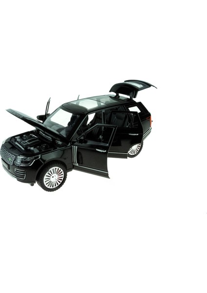 1:24 Ölçek Metal Model Super Suv Çek Bırak Işıklı Sesli Siyah