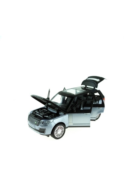 1:24 Ölçek Metal Model Super Suv Çek Bırak Işıklı Sesli Gri Siyah