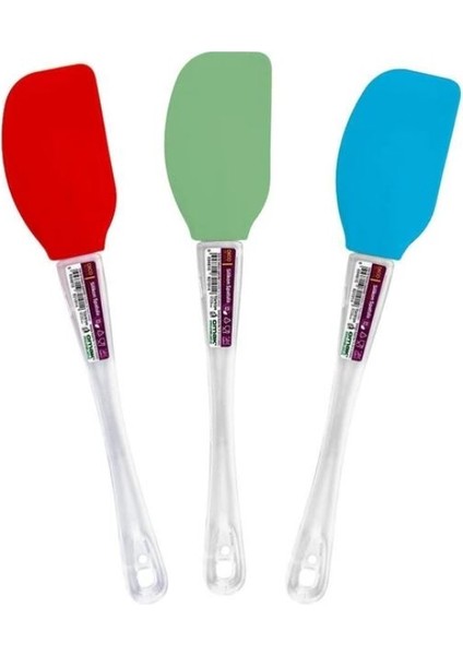 Lüx Akrilik Saplı Silikon Spatula 25 cm Yanmaz Yapışmaz