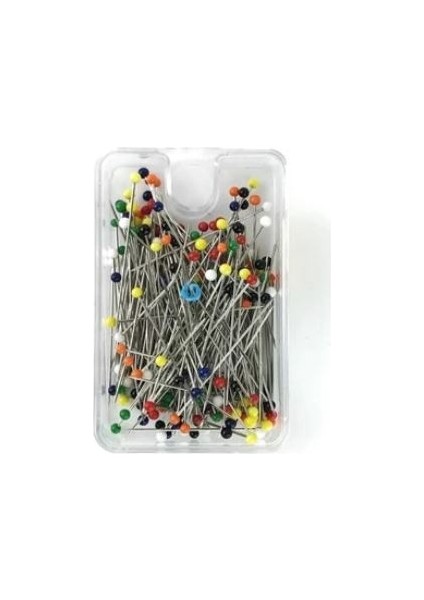 100'LÜ Renkli Toplu Iğne , Eşarp Iğnesi , Başörtü Iğnesi, Türban Şal Iğnesi