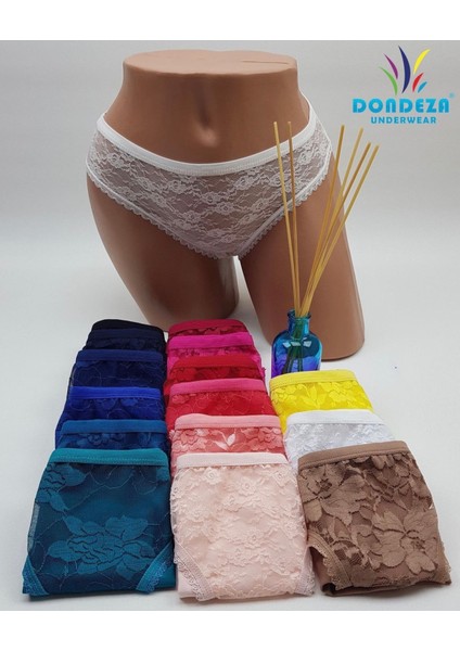 104 Byn Dantel Bikini Külot 12 Adet modelleri