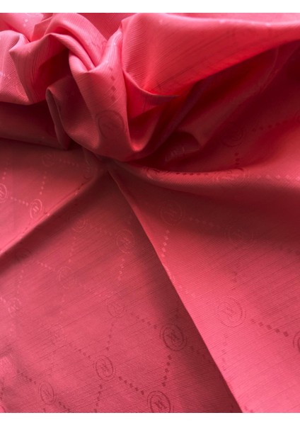 Pamuk Ipek Monogram Eşarp 3001126-PEMBE