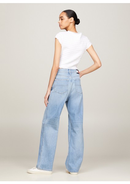 Normal Bel Geniş Paça Normal Açık Mavi Kadın Denim Pantolon Betsy Md Ls BH7110 modelleri