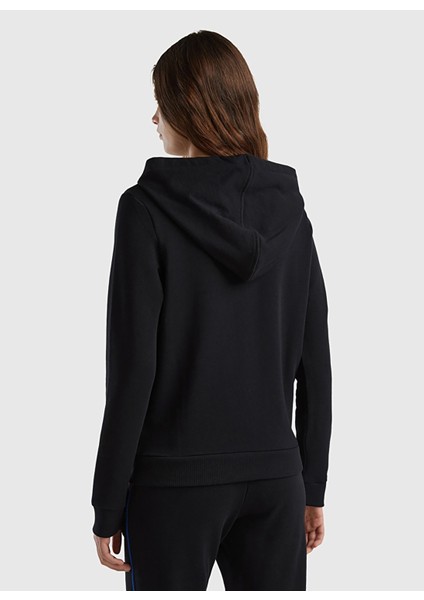 Kapüşon Yaka Siyah Kadın Sweatshırt 3J68D500J