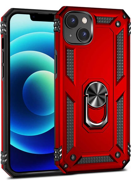 iPhone 14 - Uyumlu Gkm Vega Kapak-Kırmızı