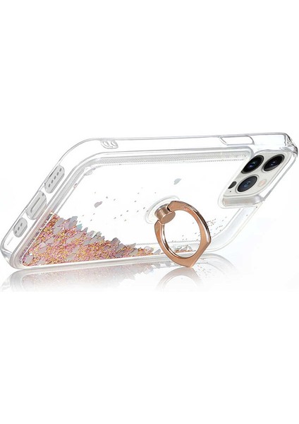 iPhone 14 Pro - Uyumlu Gkm Milce Kapak-Pembe