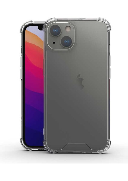 iPhone 13 - Uyumlu Gkm Kamera Korumalı Nitro Anti Shock Silikon-Renksiz