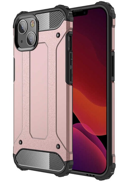 iPhone 13 - Uyumlu Gkm Crash Silikon Kapak-Rose Gold