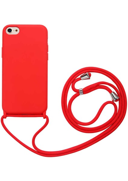 iPhone Se 2022 - Uyumlu Gkm Ropi Kapak-Kırmızı