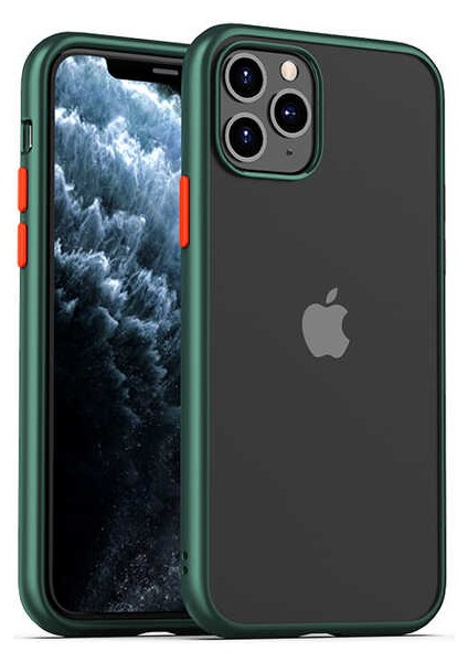 iPhone 11 Pro - Uyumlu Gkm Hom Silikon-Yeşil