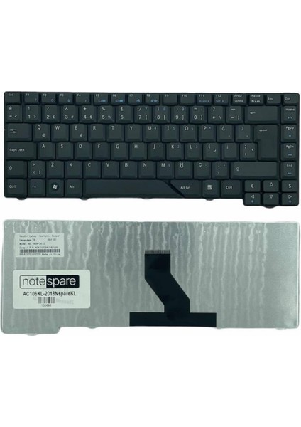 Acer ile Uyumlu 9J.N5982.61D, 9J.N5982.70U, 9J.N5982.71D, 9J.N5982.80G Notebook Klavye Siyah Tr