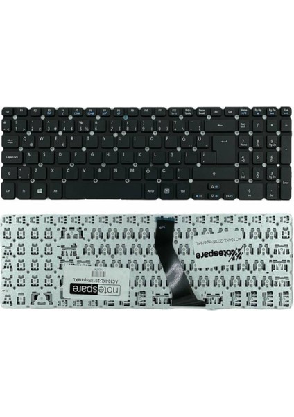 Acer ile Uyumlu MP-11F53U4-528, MP-11F56GB-4424W, MP-11F56TQ-442 Notebook Klavye Siyah Tr