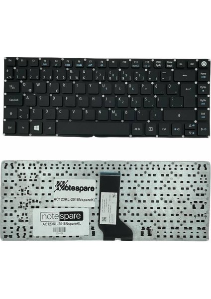 Acer ile Uyumlu Aspire E5-491, E5-491G Notebook Klavye Siyah Tr