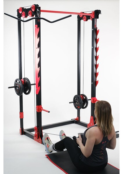 TF-5500 Squat Rack | Tek Taraflı Lat Pulldown Eklentili