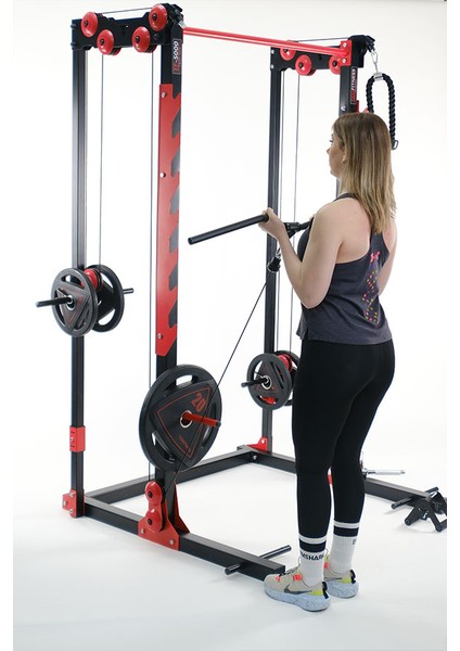 TF-5500 Squat Rack | Tek Taraflı Lat Pulldown Eklentili