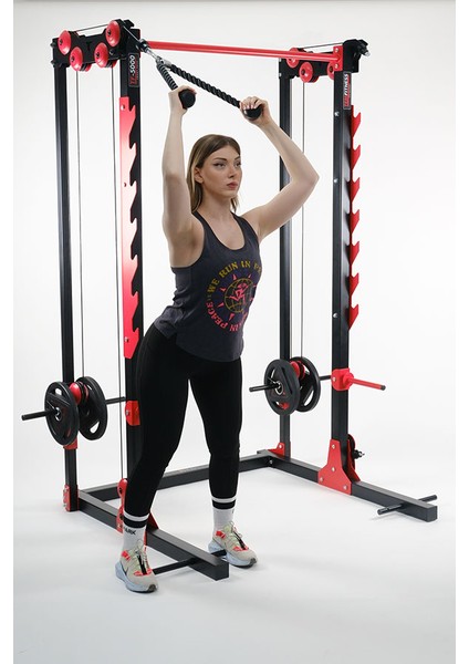 TF-5500 Squat Rack | Tek Taraflı Lat Pulldown Eklentili