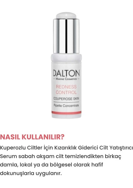 Dalton Marine Cosmetics Redness Control Kuperoz Kızarık Cilt Konsantre Pipet