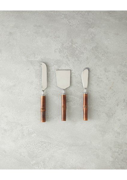 Present Çelik 3'lü Servis Seti Kahve