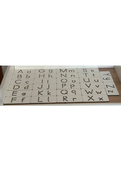 Alfabe Çizgi Çalışma Seti, Eğitici Oyuncak, Montessori Eğitim Oyuncak, Motor Zeka Oyuncak