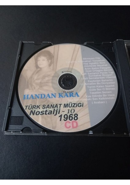 Türk Sanat Müziği Handan Kara Nostarji-10 (1968) CD