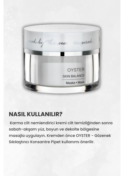 Dalton Marine Cosmetics Oyster - Yağ Dengeleyici Arındırıcı Maske