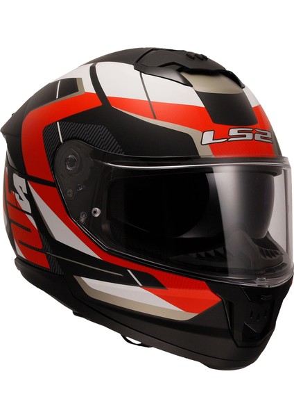 Kask Ls2 Stream 2 Road Mat Siyah-Kırmızı-Beyaz-Gri