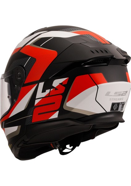 Kask Ls2 Stream 2 Road Mat Siyah-Kırmızı-Beyaz-Gri