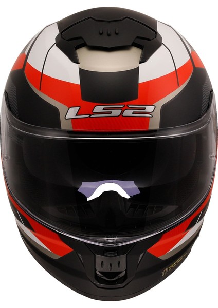 Kask Ls2 Stream 2 Road Mat Siyah-Kırmızı-Beyaz-Gri
