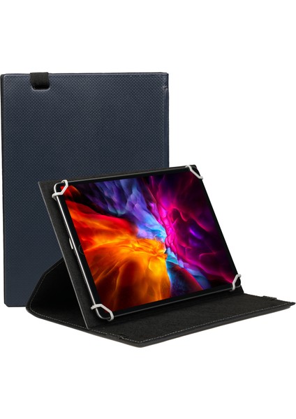 Tcl 10 Tab Max Tablet 10.3" Uyumlu 360°DÖNEBILEN Kapaklı Standlı Universal Tablet Kılıfı