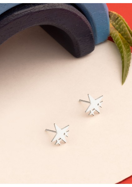 925 Ayar Gümüş Üç Yıldızlı Küpe